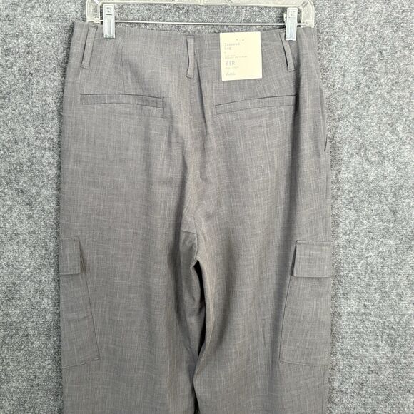 A New Day Tapered Dress Pants Gray Women Sz 8 Cargo Pockets High Rise NWT - Picture 10 of 16